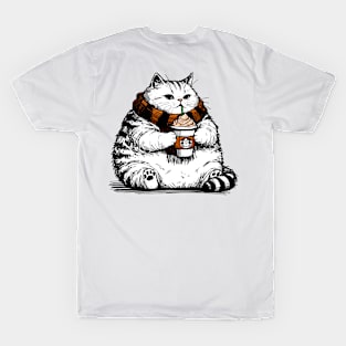 Chonky Pumpkin Spice Latte Cat T-Shirt